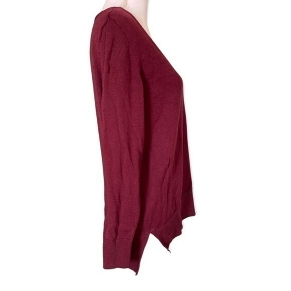 Maison Jules Ruby Wine V-Neck Sweater - Picture 3 of 4